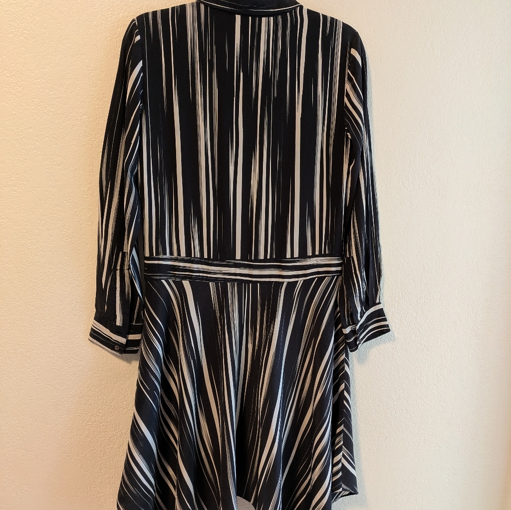 Nicole Miller Striped Black and White Women's Dress - Picture 3 of 6